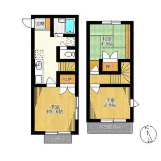 神奈川県藤沢市本鵠沼4【一戸建】の間取り
