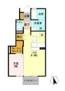 シェリール蔵前B【1階】の間取り