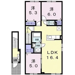 サイド3【2階】の間取り