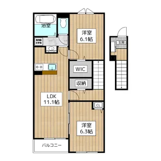 東京都青梅市今井1【アパート】の間取り