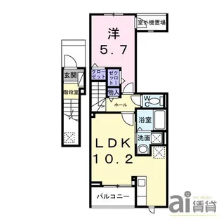 東京都東久留米市前沢3【アパート】の間取り