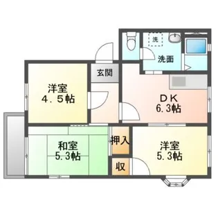射場コーポJ【2階】の間取り