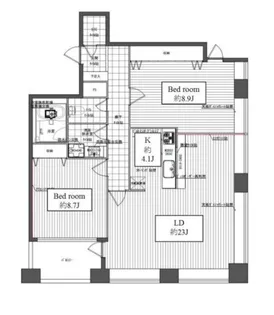 2LDKの間取り画像