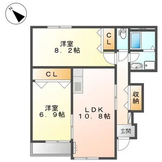 フォレスト・わかば【1階】の間取り