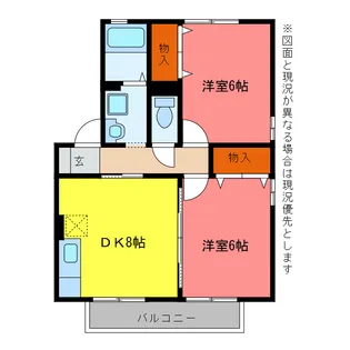 アムール財木屋【2階】の間取り