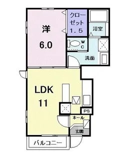 香川県高松市川島東町【アパート】の間取り