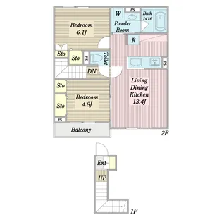 メゾン・ドゥ・エム【2階】の間取り