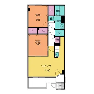 イーストリバティー【1階】の間取り