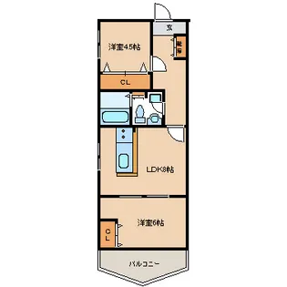 グランフェル八尾【6階】の間取り