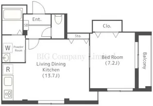 ヴェルデ ビュー 二子玉川【2階】の間取り