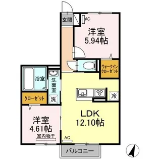 リンド長瀬【2階】の間取り