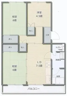西武百草団地2号棟【5階】の間取り