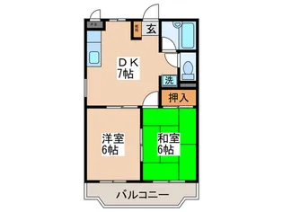 グリ-ンキャッスル【3階】の間取り