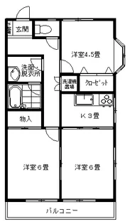 アーバンレジーナB棟【2階】の間取り