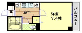 ジャストジャパンウエスト【4階】の間取り