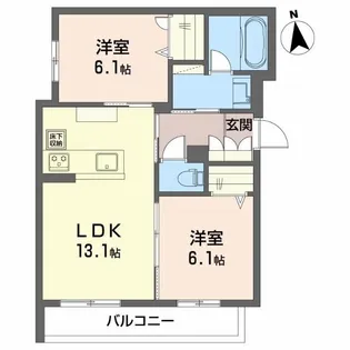 シャーメゾン光樹セントラル【1階】の間取り
