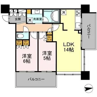 D’グラフォート ザ・タワー郡山 306号室【3階】の間取り