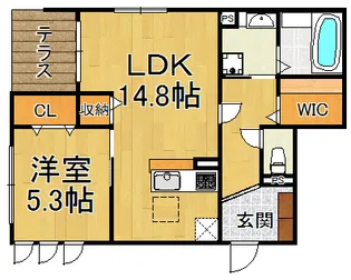 Nordvest【1階】の間取り