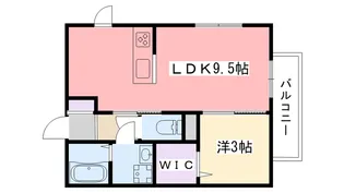 兵庫県西宮市津門呉羽町【アパート】の間取り