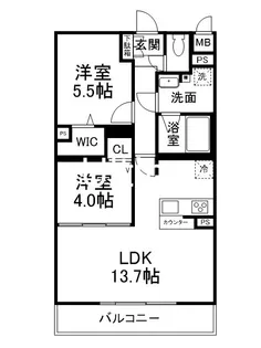 PIAF【2階】の間取り