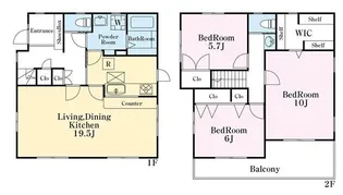東京都日野市三沢5【一戸建】の間取り