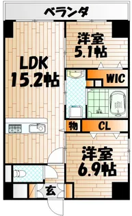 福岡県北九州市小倉北区京町4【マンション】の間取り
