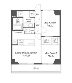 ブライズ白金台【6階】の間取り