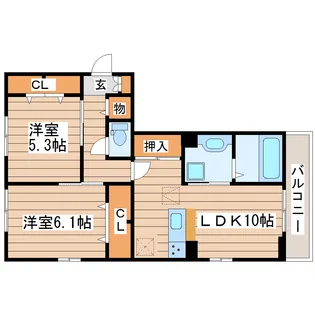 シティアタゴ【3階】の間取り