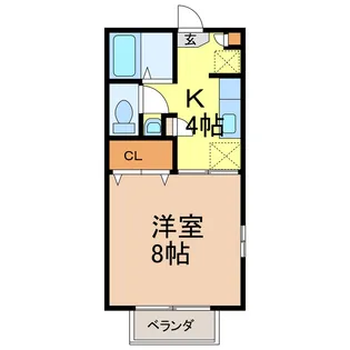 1Kの間取り画像