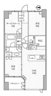 東京都中野区南台5【マンション】の間取り