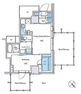 パークアクシス滝野川ラ ブリーズ【16階】の間取り