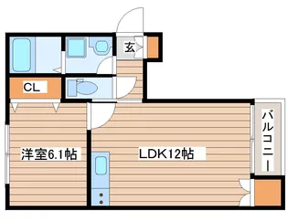 ビファイン泉中央【1階】の間取り