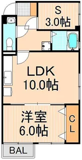 シルバーハイツ【4階】の間取り