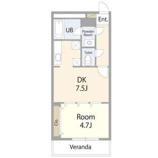 アムヒルズ高松【5階】の間取り