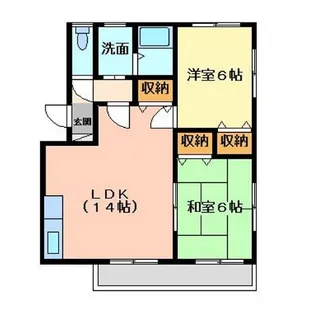 コーポヒロNo.2【3階】の間取り