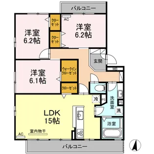 山口県防府市大字大崎【アパート】の間取り