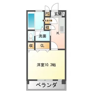 アビリティ上町壱番館【5階】の間取り