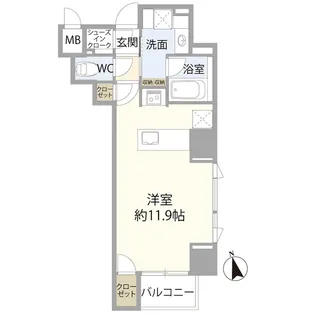 ベルジェンド浅草寿フィエルテ(0005352)【9階】の間取り