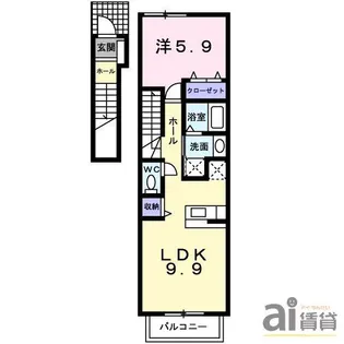 シャルム ドミールA【2階】の間取り