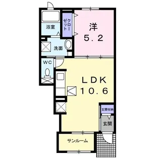 ルフレエトワール I【1階】の間取り