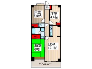 ライオンズマンション南浦和第2【5階】の間取り
