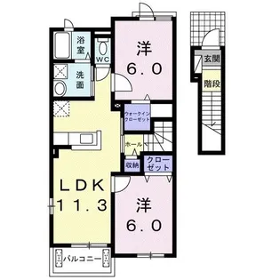 サニー クレインA【2階】の間取り