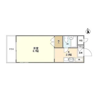 立花ハイツ【1階】の間取り