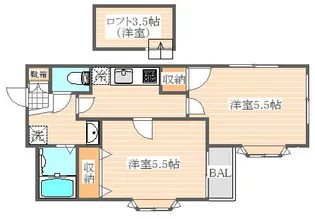 フォンテーヌ博多【1階】の間取り