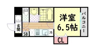 アパルト谷町【4階】の間取り