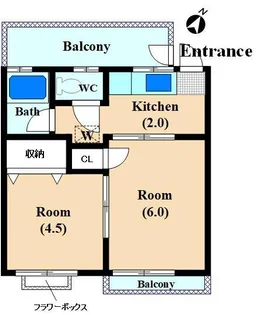 ハイツ河野【2階】の間取り