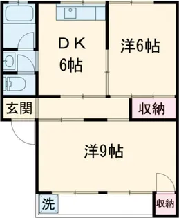 フジワラマンション【1階】の間取り