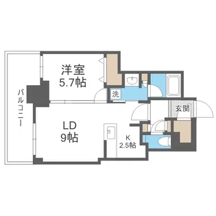 ザ・札幌タワーズ ウエストタワー【8階】の間取り
