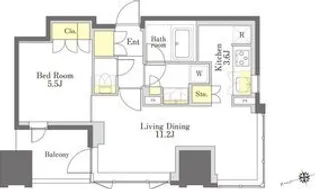 びゅうリエットグラン新宿戸山【3階】の間取り