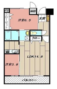ルミナスAI八幡【8階】の間取り